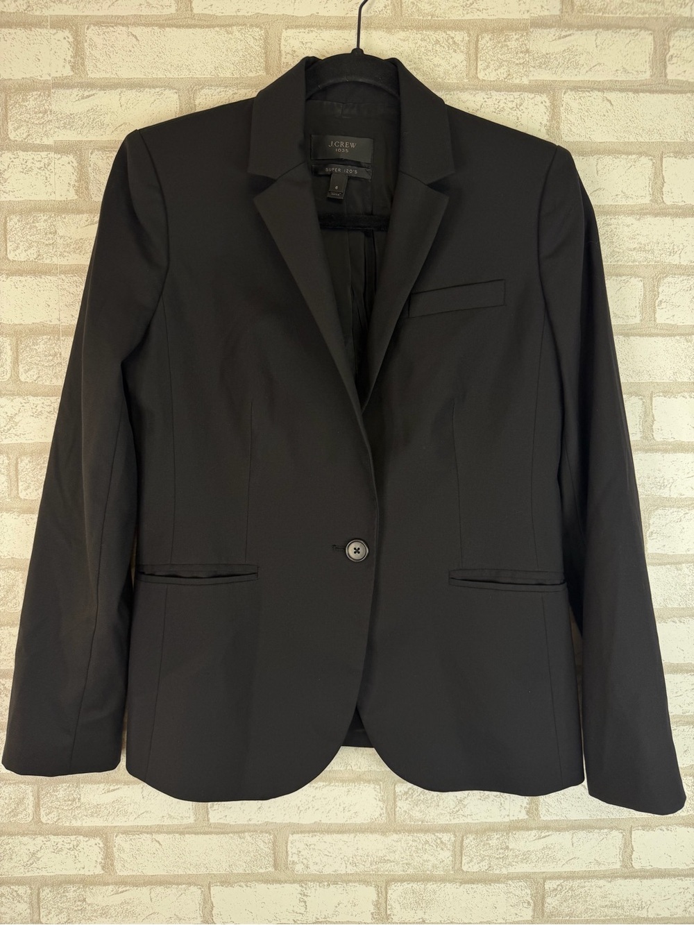 J. Crew Black Single-Button Tailored Women's Blazer